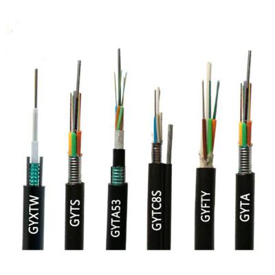 China Hot Selling Straight Buried / Outdoor / Single Mode Fiber Optic Cable GYTA53 Pipe Communication Cable for sale