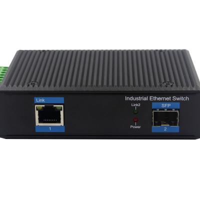 China QoS 1 Port 10/100mbps +1 Port Industrial Switch 100mbps Base-FX Rj45 Gigabit Ethernet for sale