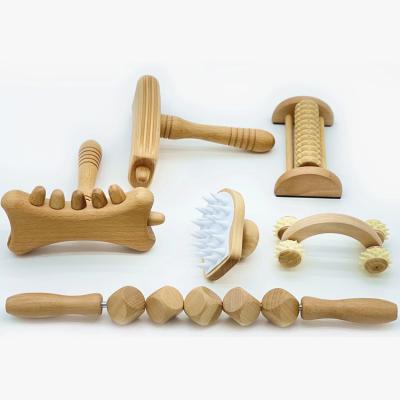 China Wholesale Hot Selling Wooden Body Massager Therapy Massage Roller Tool for sale