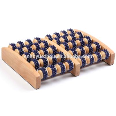 China Convenient Wholesale Wooden Body Care Foot Roller Relaxing Feet Massager for sale