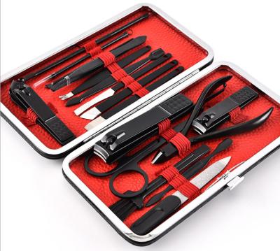 China Manicure Set Promo 17 Piece Stainless Steel Nail Clippers Cutter Nail Care Kit Manicure Set for sale