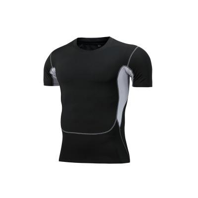 China Mesh T-shirt Sports Breathable Quick-Drying Elastic Tight-Fitting Short Sleeve Tops Clothes For Men for sale