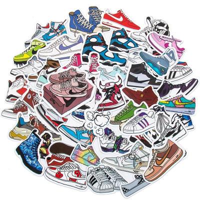 China Wholesale Waterproof Low Price Eco-Friendly Material And Tide Brand Sports Nikes Shoes Stickers Boy Skateboard Luggage Phone Case Hip Hop Stickers aj for sale