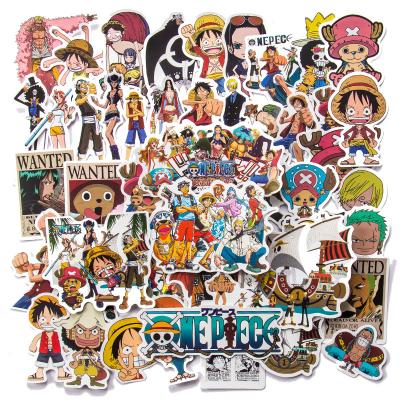 China One Piece Waterproof Popular Package One Piece High Quality Anime Sticker Character Luffy Eco-friendly Material And Cartoon Key Stickers for sale