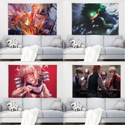 China Wholesale Cartoon Anime Beautiful Reusable Tapestry My Hero Academia New Tapestry Design Digital 3d Copy Printing Tapestry Tapestry for sale