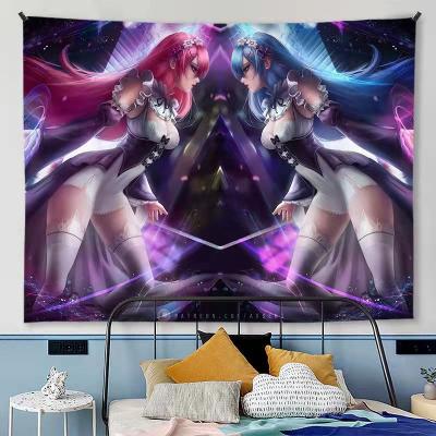 China Custom 3d Printing Tapestry Anime Belle Tapestry 2022 Wall Dorm Sale Girl Tapestry Reusable Hot Cute Sexy Home Decorative Sexy Girl Tapestry for sale