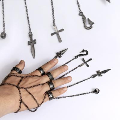 China Toys Ring Anime Pendant Five Finger Ring Bracelet Accessories Jewelry Hunter X Hunter Retro Children Eco-friendly/Daily for sale