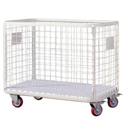 China Fabric and Garment Moving Wholesale High Quality Hand Held Metal Garment Trolley with Wheels for sale