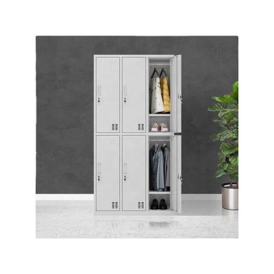 China Factory Sales Modern Design Gym Worker Hot Adjustable Locker Room 6 Door Steel Locker(Height) for sale