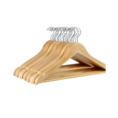 China 2021 New Product Eco-Friendly Hanger Price Good Wooden Hangers With Logo Clothing Shop Seamless Slip - Proof for sale