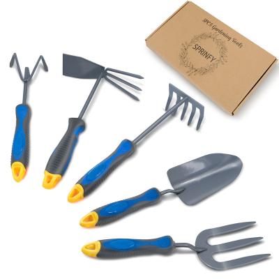 China High Quality Blue Five-Piece Suit Multi-Function Factory Durable Heavy Duty Gardening Tool Kit for sale