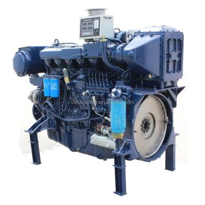 China Excellent Combustion Efficiency Factory Price Weichai 200hp 300hp Marine Diesel Engine With Inner Gearbox for sale