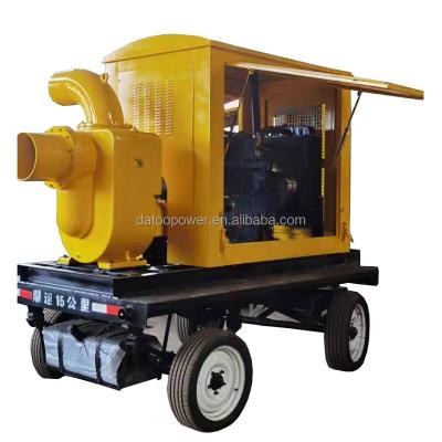 China 8 Inch High Efficiency Portable Farm Irrigation Diesel Water Pumps With Trailer for sale