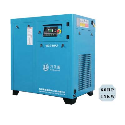 China OIL-LESS India 7.5 KW 2 Silent Leaves Frequency Conversion Rotary Screw Air Compressor For Sandblasting for sale