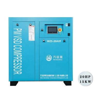 China OIL-LESS WZS china good sells15kw 20hp shanghai air-compressors for blown cast cloth machinery for sale