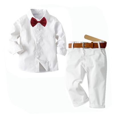 China Formal Spring Autumn Cotton Kids Trousers and Shirt 1 2 3 4 5 6 Years Boy Clothing Set for sale