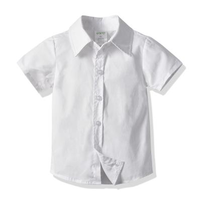 China 2021 thin white short sleeve anti-pilling shirt for kids outwear for sale