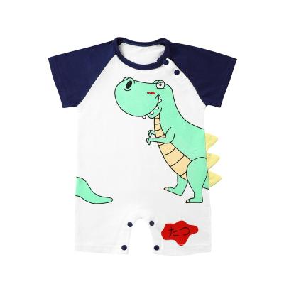 China Korean Newest 0-3 Months Baby Boy Short Booties Clothes Infant's Lovely Dinosaur Rompers for sale