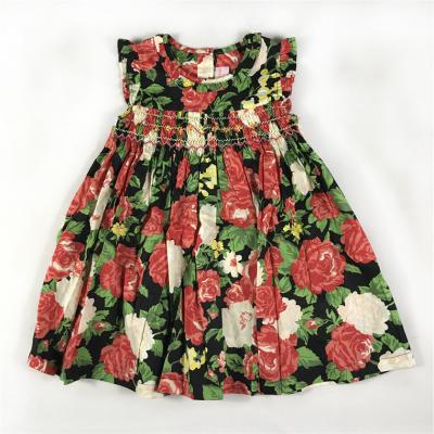 China Fashion Breathable Sleeveless Floral Baby Dress Bridesmaids Dresses Clothes For Baby for sale