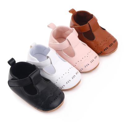 China Round Autumn/Summer Bar Toddler Girl T Shoes Cute Soft Leather Princess Prewalker Shoes for sale