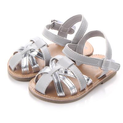 China Best Seller Summer Non Skid Baby Flat Sandal Shoes Hook&Loop Strap First Walking Shoes for sale