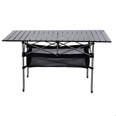 China With A Net Chinese Manufacturer Professional Rectangular Outdoor Metal Folding Camping Lift Table for sale