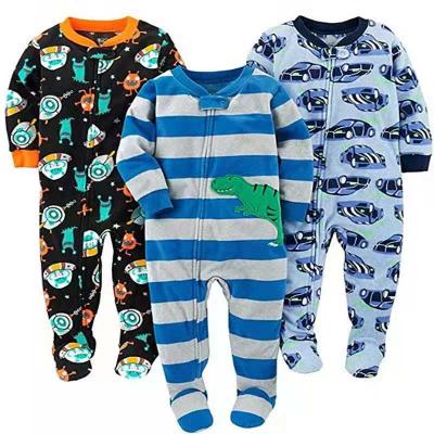 China Antibacterial Spring And Autumn Children's Fleece One Piece Pajamas Riding Home Clothing for sale