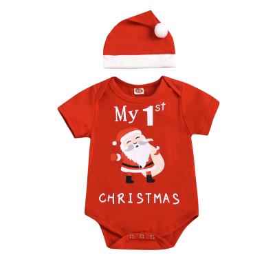 China New Arrival Christmas Winter Printing Cotton Cartoon Infant Rompers One Piece Free Sizes for sale