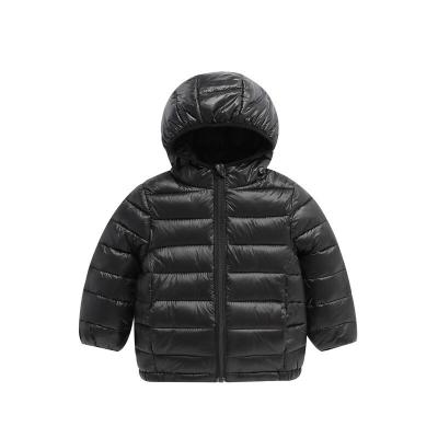 China Breathable Kids Winter Jackets Unisex Solid Color Purple Cotton Winter Coat Lightweight Thin Jackets for sale