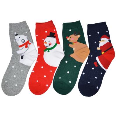 China Central Statistical Antibacterial Wholesale Medium Tube Cartoon Non-slip Christmas Socks for sale