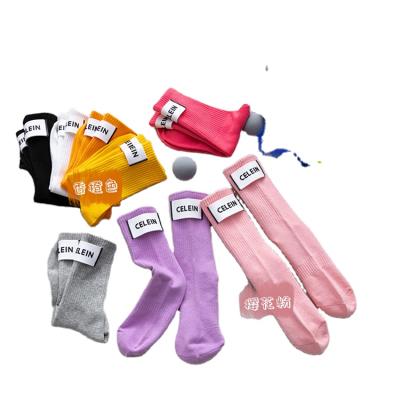 China Wholesale New Women's Fluorescent Color Wild Net Red Socks Breathable Street Spring Socks Tube INS Tube Socks for sale