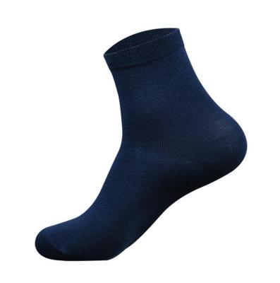 China Antibacterial Mens Socks Spandex Cotton Solid Color Regular Socks for sale