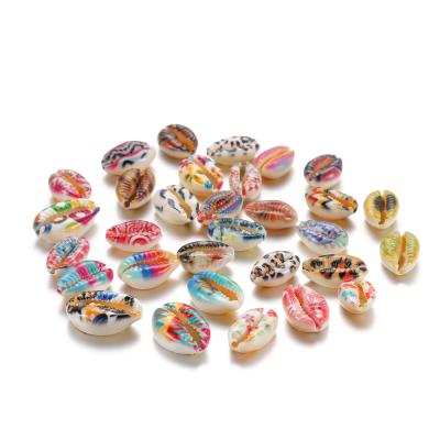 China Home.hotel.lighting 10pcs Decorative Colorful Flower Sea Shell Conch Loose Beads For DIY Jewelry Making Finding Accessories Supplies for sale