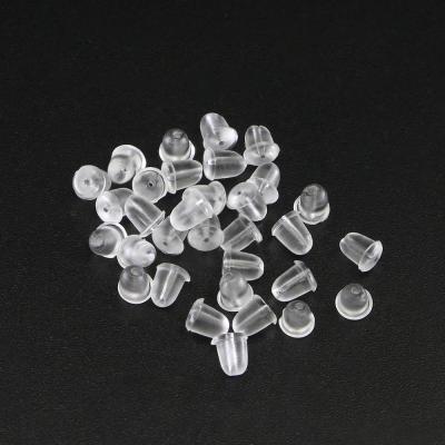 China DIY Jewelry Findings 200pcs/lot Clear Rubber Back Silicone Around Ear Plugging Earring Blocked Back Mouth For Earrings Jewelry Accessories for sale