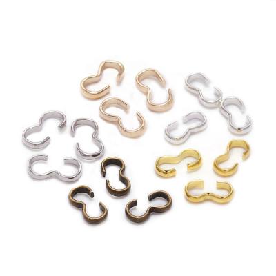 China Extended& 100pcs/lot 4*8mm Extension Chain Pendants 100pcs/lot 4*8mm Buckle Clasp Connectors Gold Clasp Connectors For Jewelry Making Finding Bracelet Accessories Supplies for sale