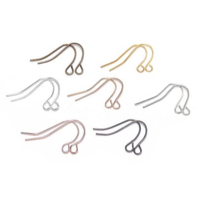 China Earring Stud Findings 100pcs/lot 21*12mm Silver Gold Bronze Earring Hooks Findings Ear Hook Earring Clasps For Jewelry Making DIY Earwire Dropshipping for sale