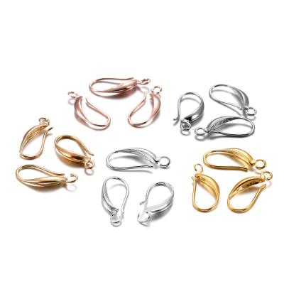 China Ear Wires High Quality 12pcs/lot Gold Silver Earring Hooks Shape Wire Earrings For Jewelry Making for sale