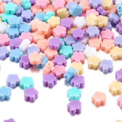 China DIY Jewelry Accessories 100Pcs/Lot Mixed Candy Color Acrylic Heart Flower Star Pentagon Beaded DIY Accessories Beads For Jewelry Bracelets Making for sale