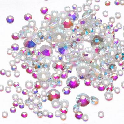 China For Jewelry Making AB Colored Rhinestone Glass Bead For Nail Art Decorations Rhinestone Crystal Bead DIY Jewelry Making Findings Deliveries for sale