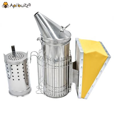 China Large Size Bee Farm Anti-scald Type SS Honey Beekeeping Bee Hive Smoker With Tank Bee Keeping Equipment Indoor Beekeeping Apicultura for sale