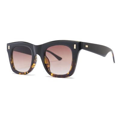 China Wholesale custom made multi color rivet half frame anti UV400 plastic sunglasses for men and women 2020 for sale