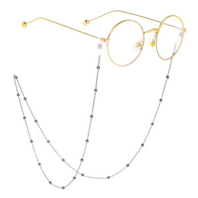 China Eyewear Accessories Non-slip Metal Glass Sunglasses Beaded Chain Rope for sale