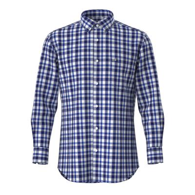 China Blue White Bamboo Fiber Long Sleeve Viable Casual Shirt New Arrival Anti-pilling Casual Shirt For Men for sale