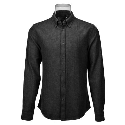 China Anti-pilling Men's Shirt 100% Cotton Long Sleeve Herringbone Casual Shirt For Men for sale