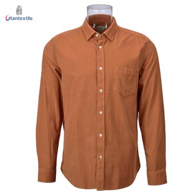 China 100% Long Sleeve One Cotton Shirt Solid Corduroy Mens Pocket Solid Anti-Pilling Shirt For Men for sale