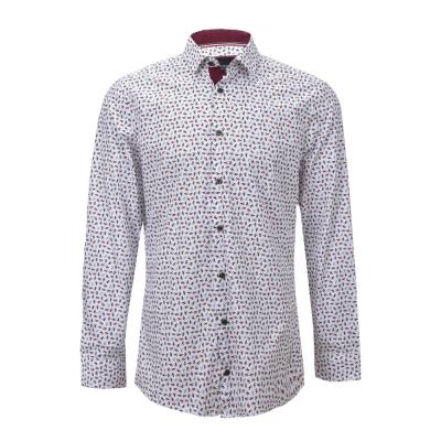 China Good quality anti-pilling men's printing shirt cotton sleeve long people to print smart casual printing shirt for men for sale