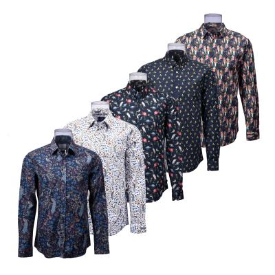 China Manufacture Original Design Anti-pilling Men's All Over Print Shirt On Parrot Digital Print Shirt For Party for sale