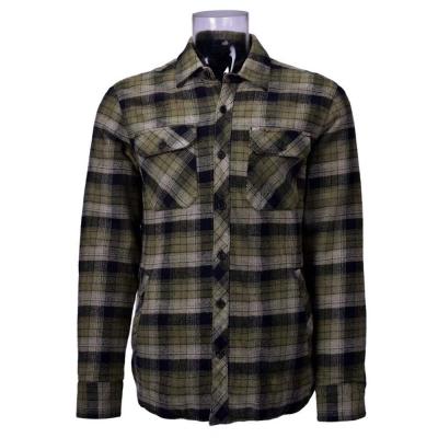 China Anti-pilling Mens Winter Shirt 100% Cotton Flannel Long Sleeve Shirt Mens Shirt Jacket for sale