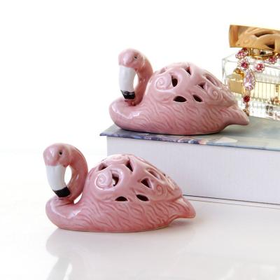 China China China made living room coffee table decoration simple pink flamingo ceramic home decoration for sale