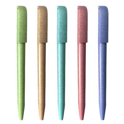 China office & School Pen Hot Selling Environmental Promotional Twist Pen ECO Wheat Straw Ballpoint Pen With Customized LOGO for sale